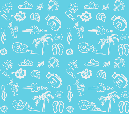 Retro elements for Summer calligraphic designs  のイラスト素材