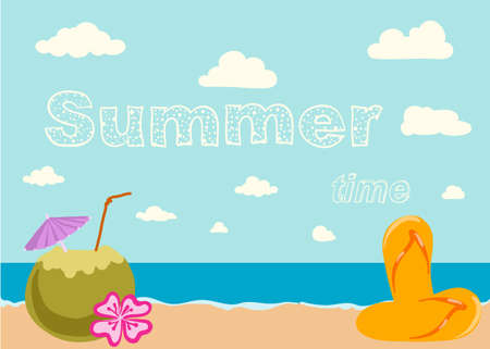 Retro elements for Summer calligraphic designs のイラスト素材