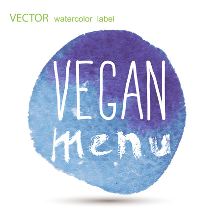 Raw vegan badges. Vector hand drawn labels. calligraphy watercolorのイラスト素材