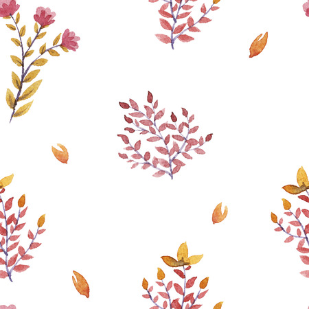 flowers watercolor of floral rose seamless patternの写真素材