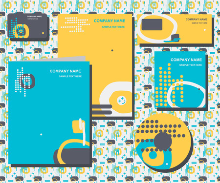 Corporate identity business set design. Abstract background Vector illustration.のイラスト素材