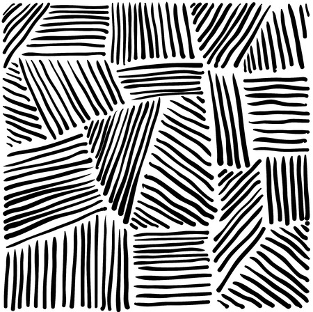 Abstract geometric hand drawn strokes seamless pattern.のイラスト素材