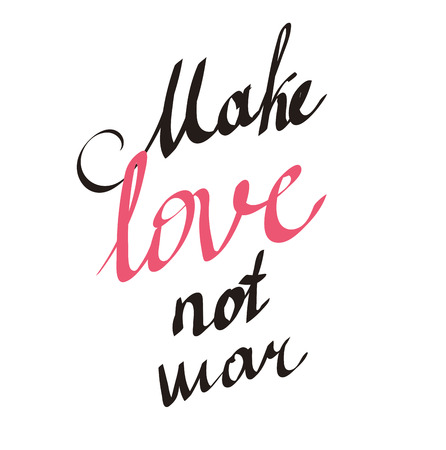 Romantic calligraphy hand drawn heart with words I love you. Wedding or Valentines day invitation card. Vector illustrationのイラスト素材