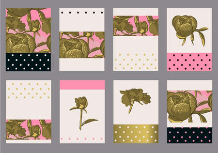 vector background Seamless floral background with peonies Vector decoration graphics, for greeting cardのイラスト素材