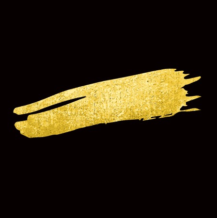 Gold Texture. Hand drawn brush stroke vector design element.のイラスト素材