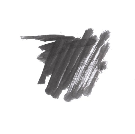 Vector Brush Stroke. Grunge Ink pen. Distressed quill. Black Modern Textured pen Stroke. Curls of a spiral drawn with ink by a sharp featherのイラスト素材