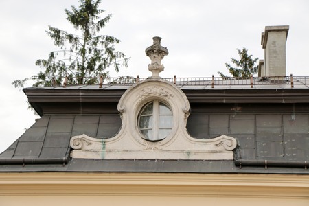 architectural decoration old windows, vintage style, a protective element of windows, interesting detailの写真素材