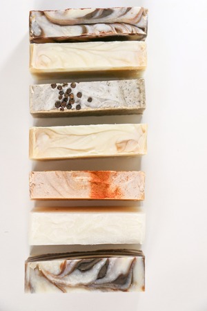 Bars of natural organic soapの写真素材