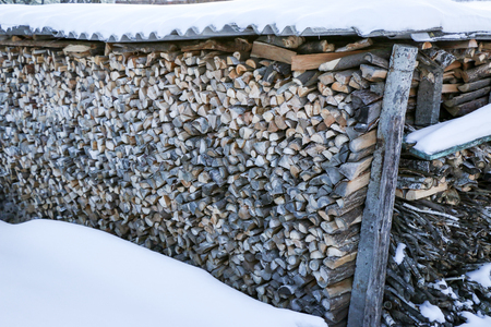 the firewood combined for a furnace kindlingの写真素材