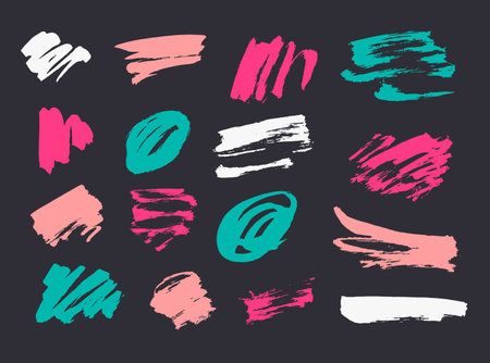 Vector Brush Stroke. Grunge Ink pen. Distressed quill. Black circle Modern Textured pen Stroke. Curls of a spiral drawn with ink by a sharp featherのイラスト素材