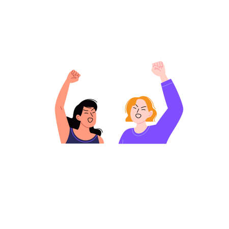 Feminist protest conceptのイラスト素材