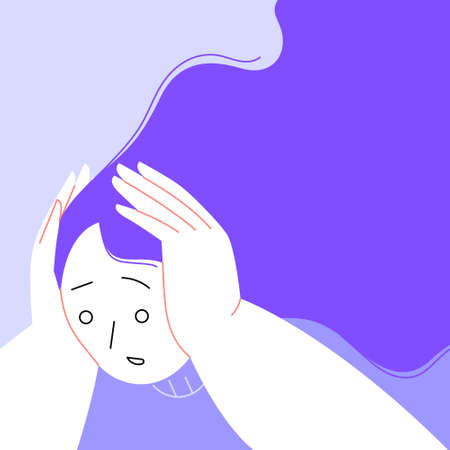 Anxiety and panic disorderのイラスト素材