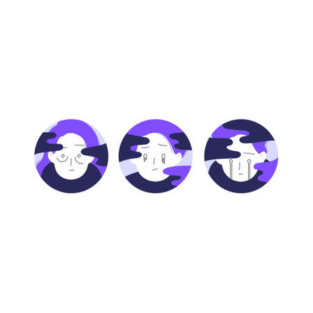 Stages of depressionのイラスト素材