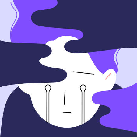 Depression anxiety mental disordersのイラスト素材