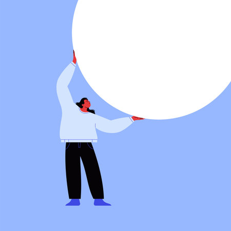 A person holding a blank page