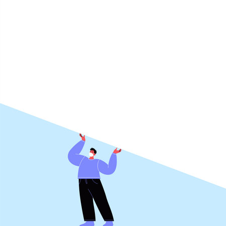 A person holding a blank banner