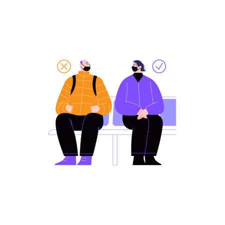 How to wear a maskのイラスト素材
