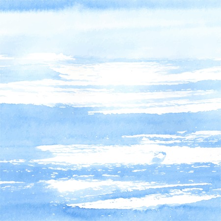 Watercolor sea or sky background made in vector.のイラスト素材