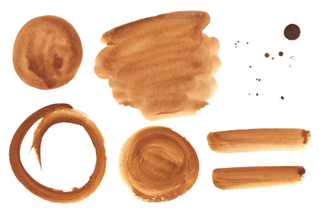 Watercolor brown extra design elementsの写真素材