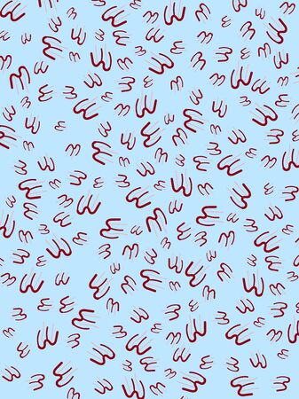 Abstract blue background with decorative M-shaped lines.のイラスト素材