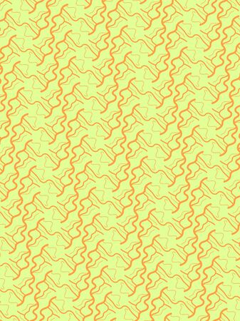 Abstract yellow background with orange safari-like pattern, illustrationのイラスト素材