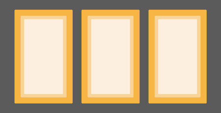 A set of simple frames .  A collection of vertical blank templates for text decoration....