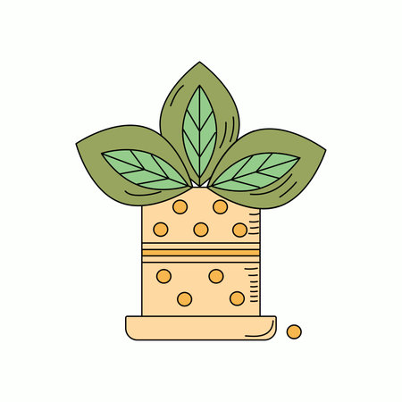 Home plant in doodle style. Flower in a pot. Vector illustration with isolated background.のイラスト素材