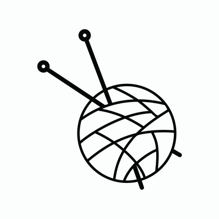 Sewing logo. handmade sign. Spool of Thread, yarn. Illustration in doodle style. vector badges.のイラスト素材