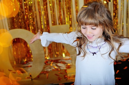 Happy Little girl smilingの写真素材