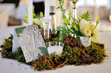 Art decor wedding decoration close upの写真素材