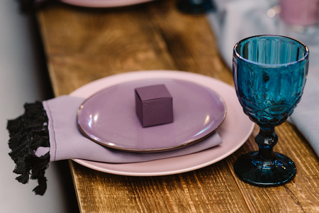 Bonbonniere (gift) for the guest and serving the festive tableの写真素材