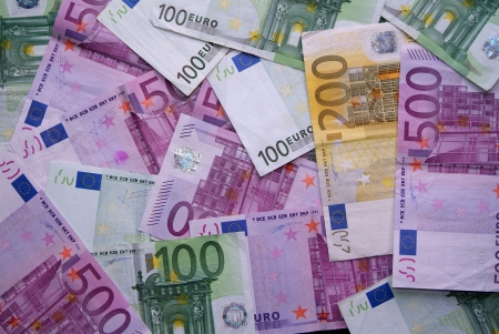 Pile of euro billetsの写真素材