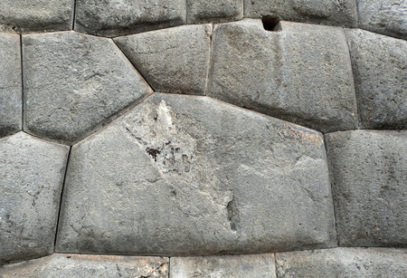 Construction detail Sillustani  Peru の写真素材