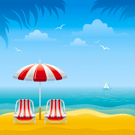 beach backgroundのイラスト素材