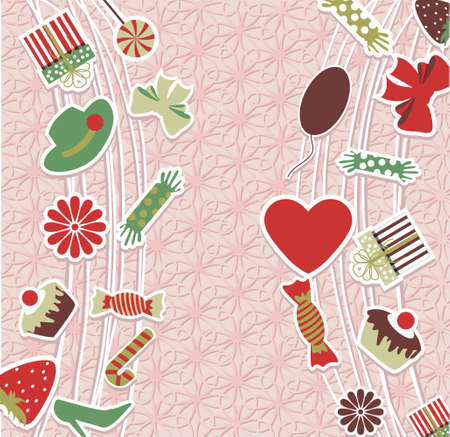 Valentine`s Day cardのイラスト素材