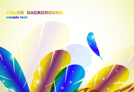 Abstract background with colorful feathers illustration のイラスト素材