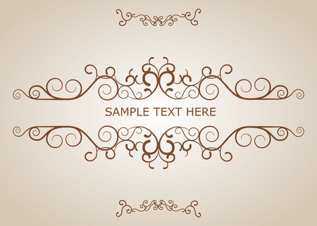 Calligraphic vintage design elements and page decoration のイラスト素材