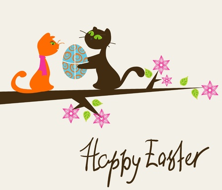 Easter cardのイラスト素材