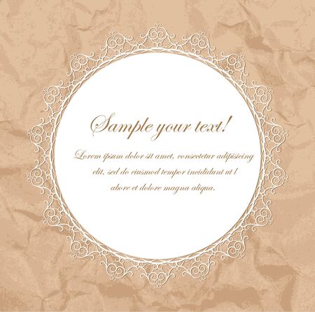 Vintage frame for retro banners with old paperのイラスト素材