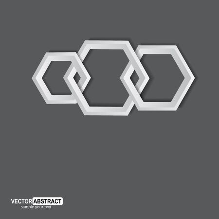 Abstract geometric hexagons.のイラスト素材