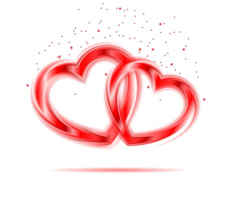 Background of pair of valentine hear のイラスト素材