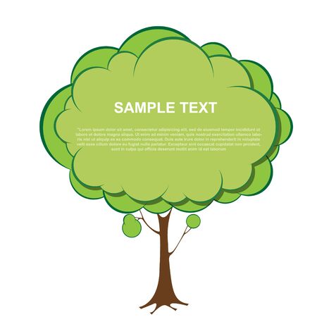 Tree bannerのイラスト素材