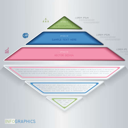 Infographics design with triangle.のイラスト素材