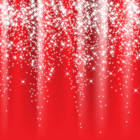 Abstract red background with  snowflakesのイラスト素材