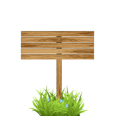 Wood signboard.のイラスト素材