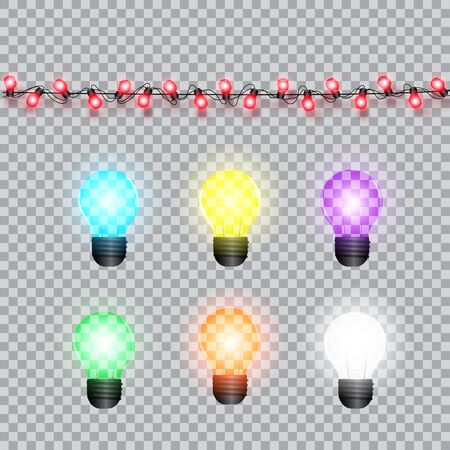 Lights realistic design elements.のイラスト素材