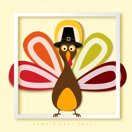 Happy Thanksgiving Turkeyのイラスト素材