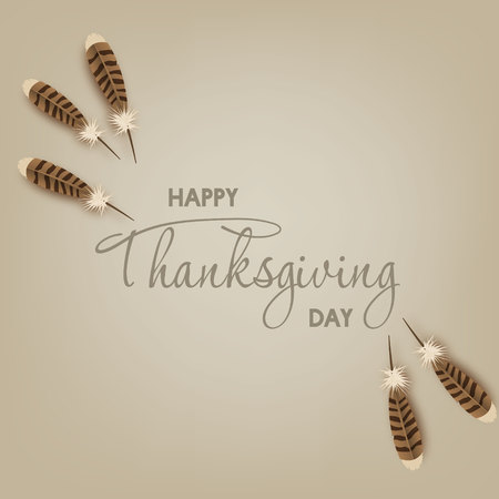 Greeting card happy Thanksgiving day. Vector illustrationのイラスト素材