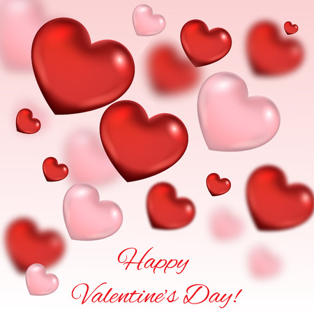 Valentines Day background. Romantic composition with hearts .のイラスト素材