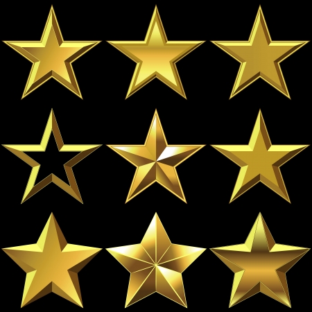 volume shiny gold five-pointed star shining volume shiny gold five-pointed star shining